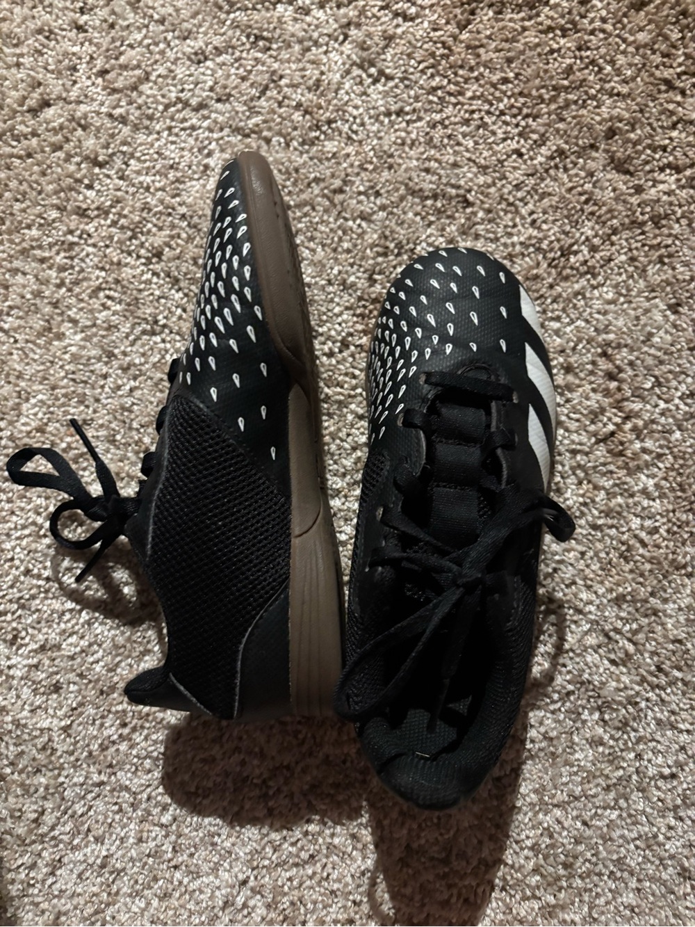adidas Black and White Kids Athletic Sneakers